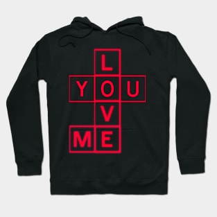 You Love Me, Funny valentine, Happy valentine, Gift ideas For mom and wife, crossword puzzle, Lightweight fabric Hoodie